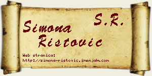 Simona Ristović vizit kartica